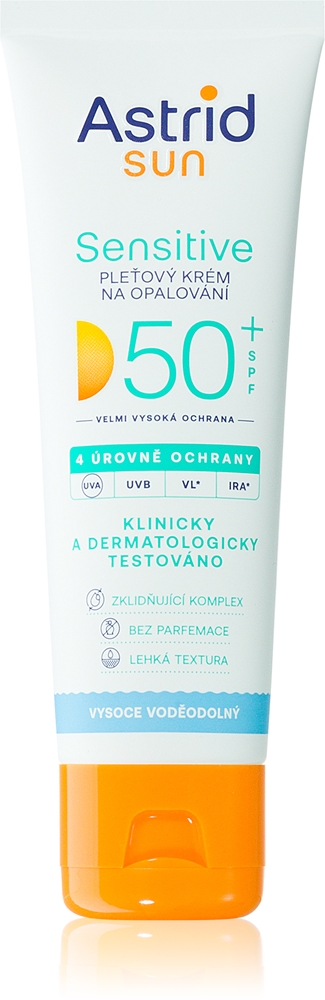 

Солнцезащитный крем для лица с солнцезащитным фактором SPF 50+ Astrid, atsparus vandeniui 50 мл