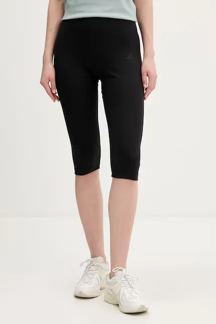 Леггинсы из рифленого трикотажа Essentials Rib Capri Adidas, черный