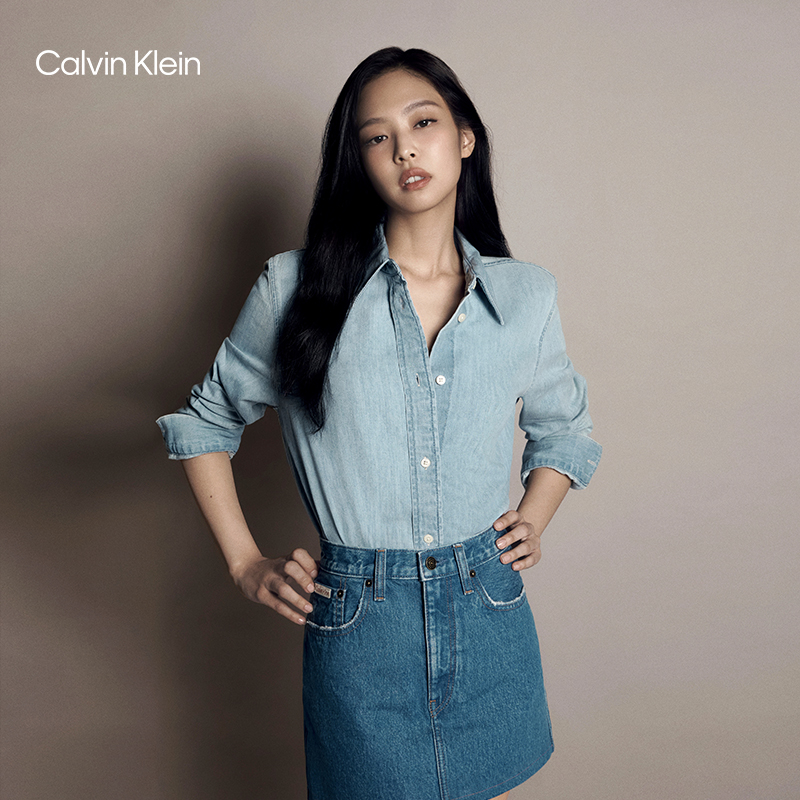 

Рубашка джинсовая женская Calvin Klein Jeans в стиле ретро, светло-синий