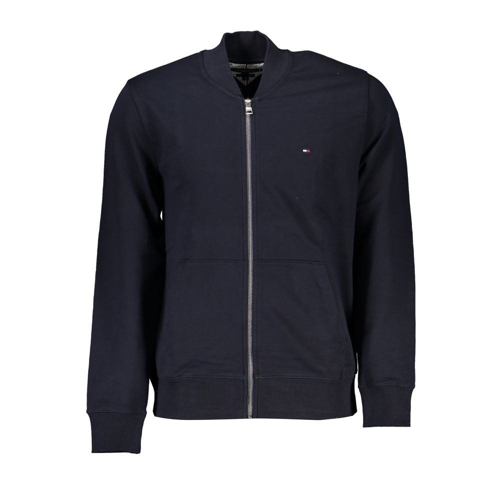 

Элегантная синяя толстовка на молнии с вышивкой Tommy Hilfiger