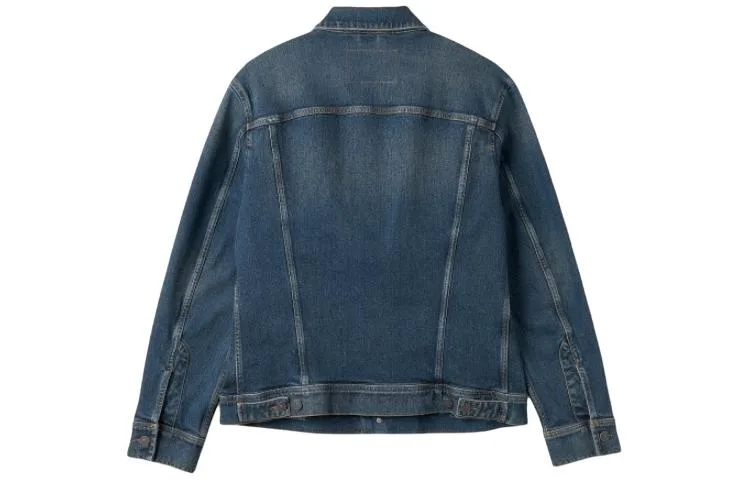 DIESEL Джинсовая куртка мужская Blue Lapel Moderate Straight Fit — фото 3