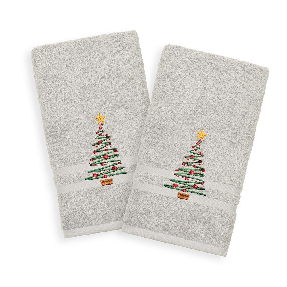

Linum Home Textiles, 2 упаковки полотенец для рук Denzi с вышивкой «Рождественская елка», серый