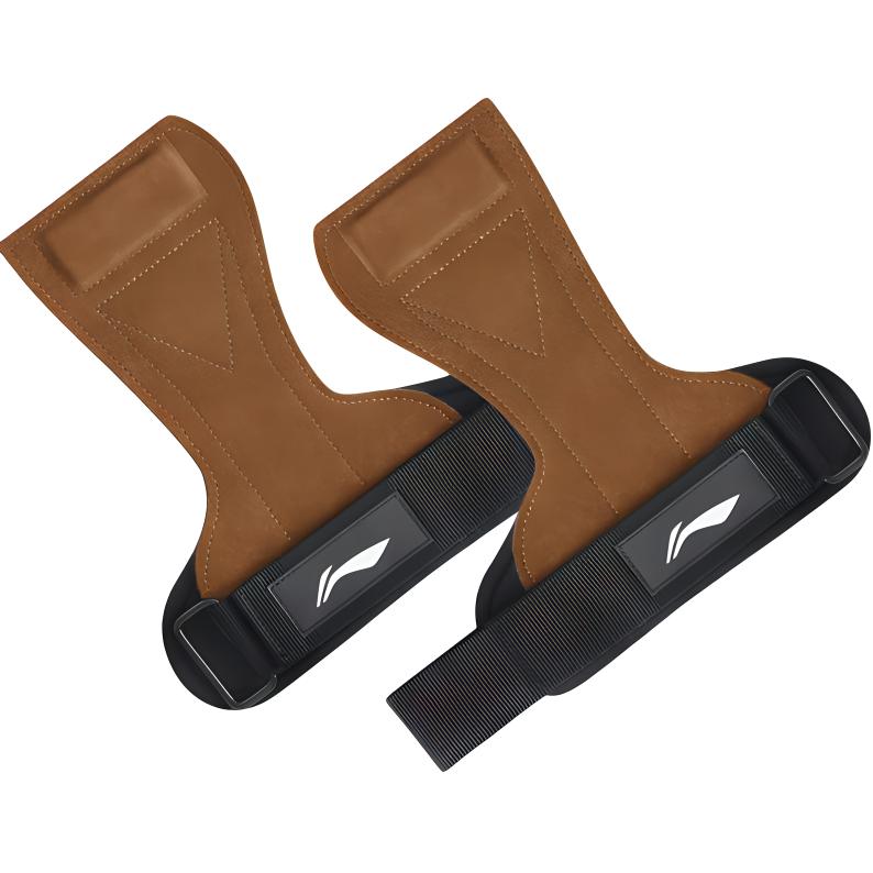 

Тренировочные перчатки для подтягиваний с противоскользящими защитными вставками для женщин и мужчин LINING, 3.0 Upgraded Leather Palm Guard[Brown]