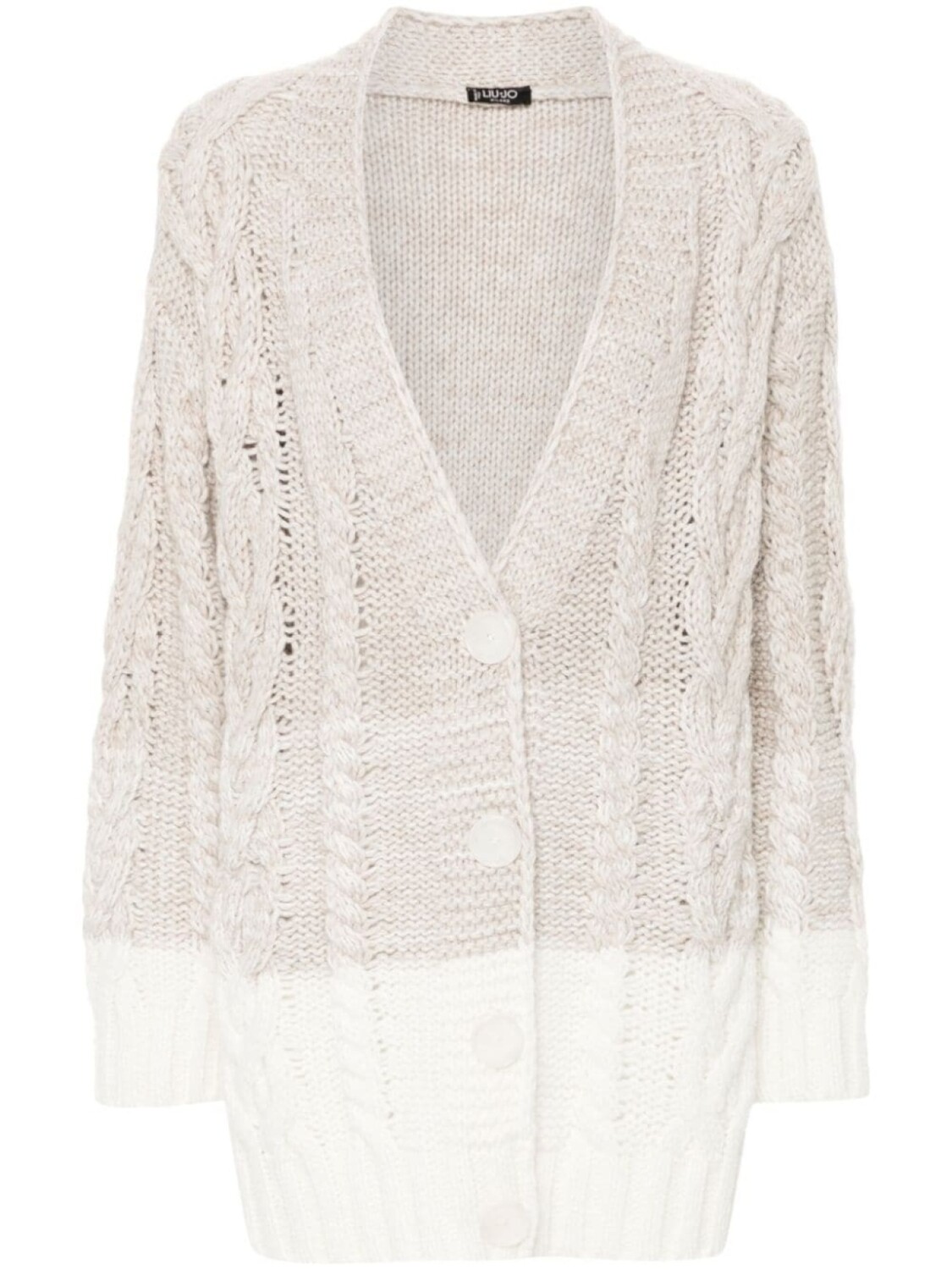 

LIU JO кардиган фактурной вязки, коричневый