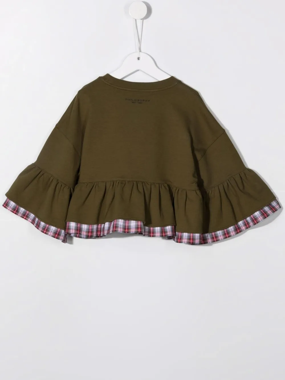 Расклешенный топ с логотипом Philosophy Di Lorenzo Serafini Kids, зеленый — фото 2
