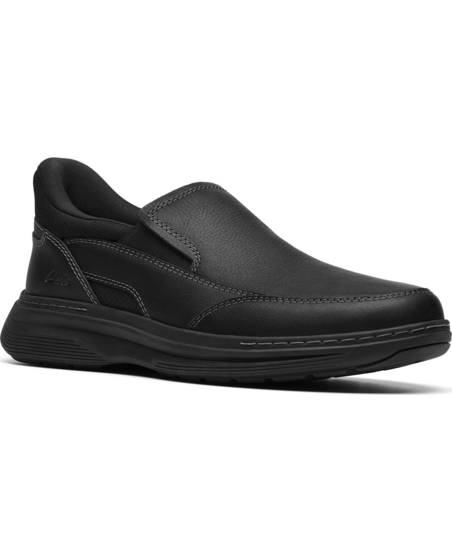 

Мужские кроссовки Craftwell Step Dress Casual Slip On Clarks, Black tumbled leather