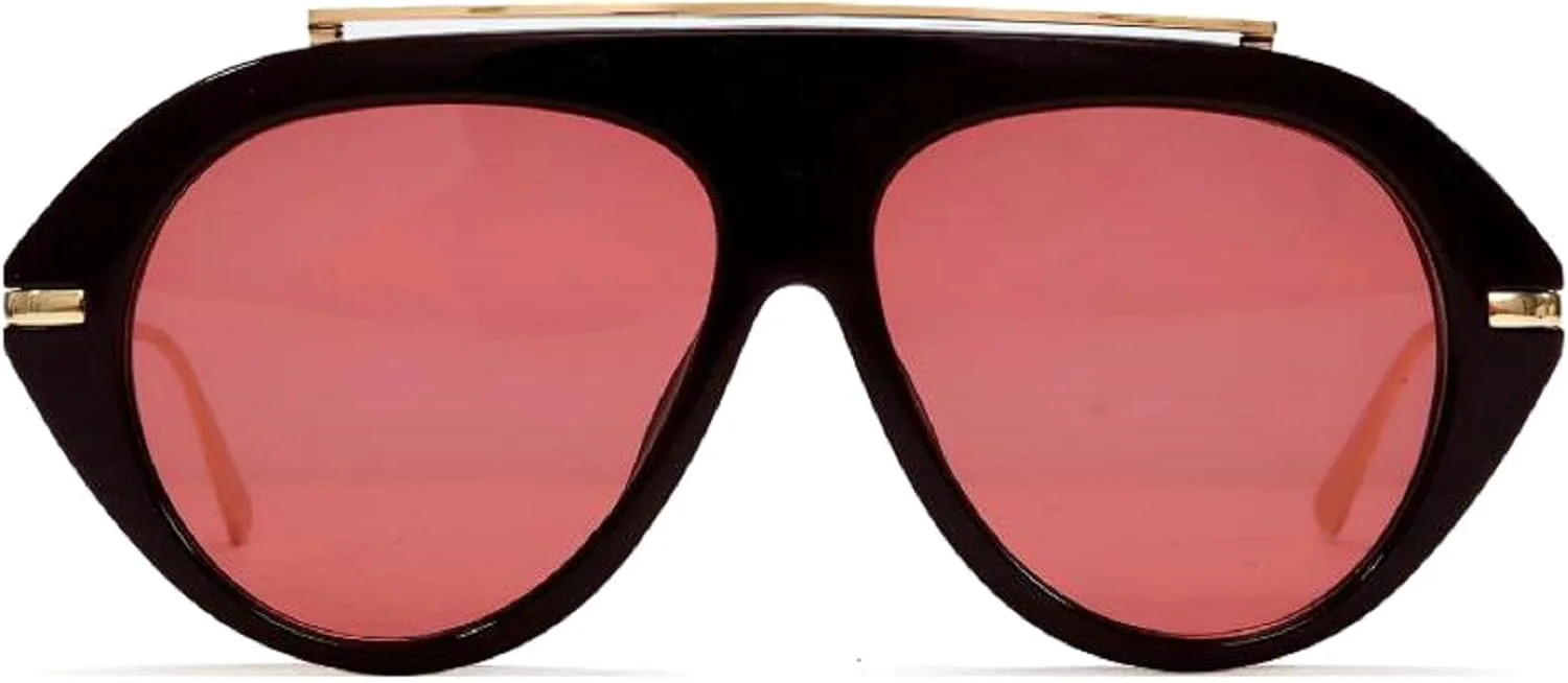 

Винтажные большие солнцезащитные очки-пилот для женщин, крупная оправа, популярные мужские солнцезащитные очки-пилот с защитой от УФ-излучения UV400 mincl, Red