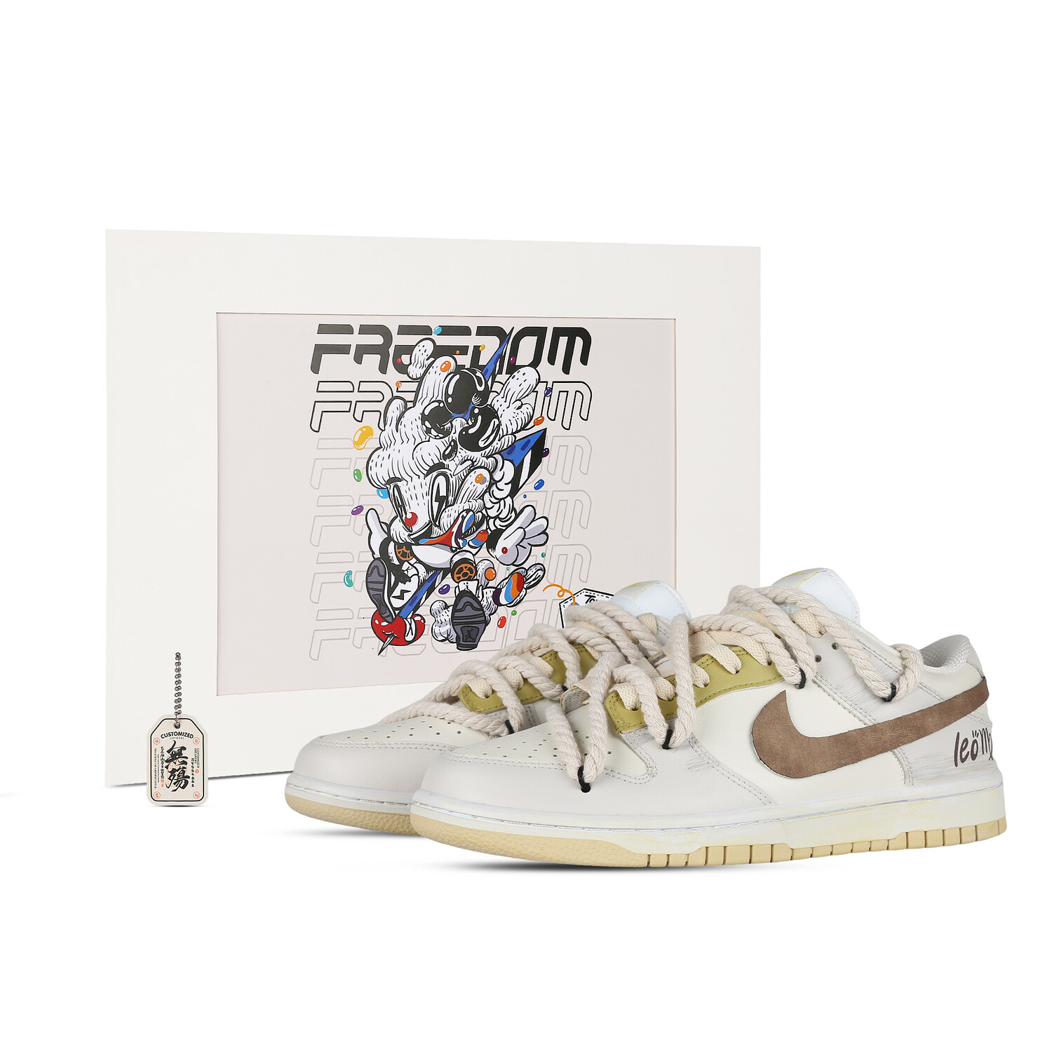 

Кроссовки Nike Dunk Skateboard Shoes Men Low-Top Beige Yellow
