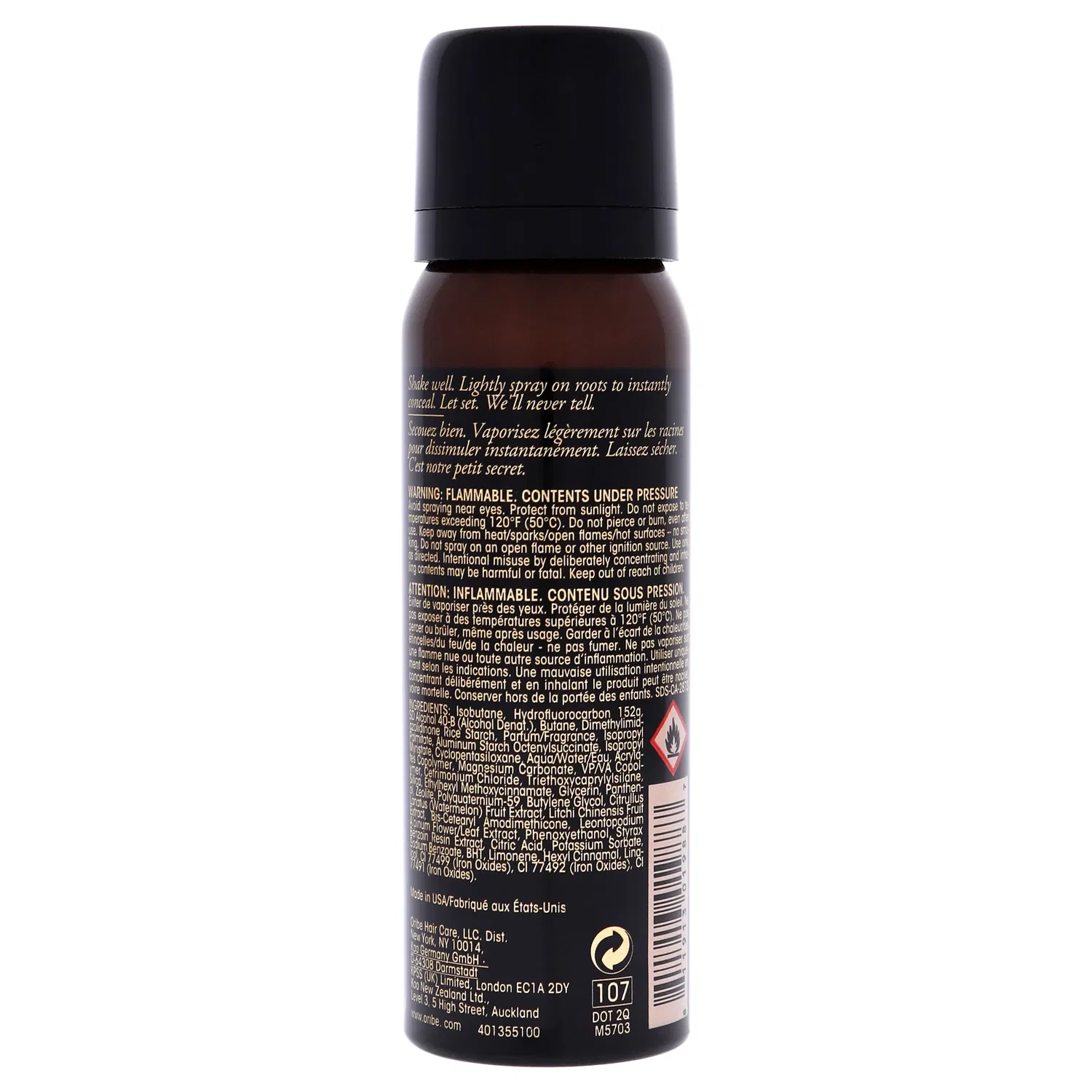 Спрей для подкрашивания корней волос Airbrush Root Touch-Up Spray - темно-коричневый от Oribe (унисекс) - 1,8 унции (52 г) - краска для волос — фото 3