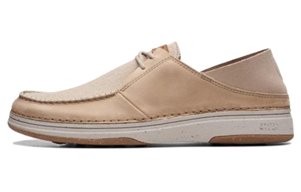 

Повседневные кожаные туфли мужские серые Clarks, Gray