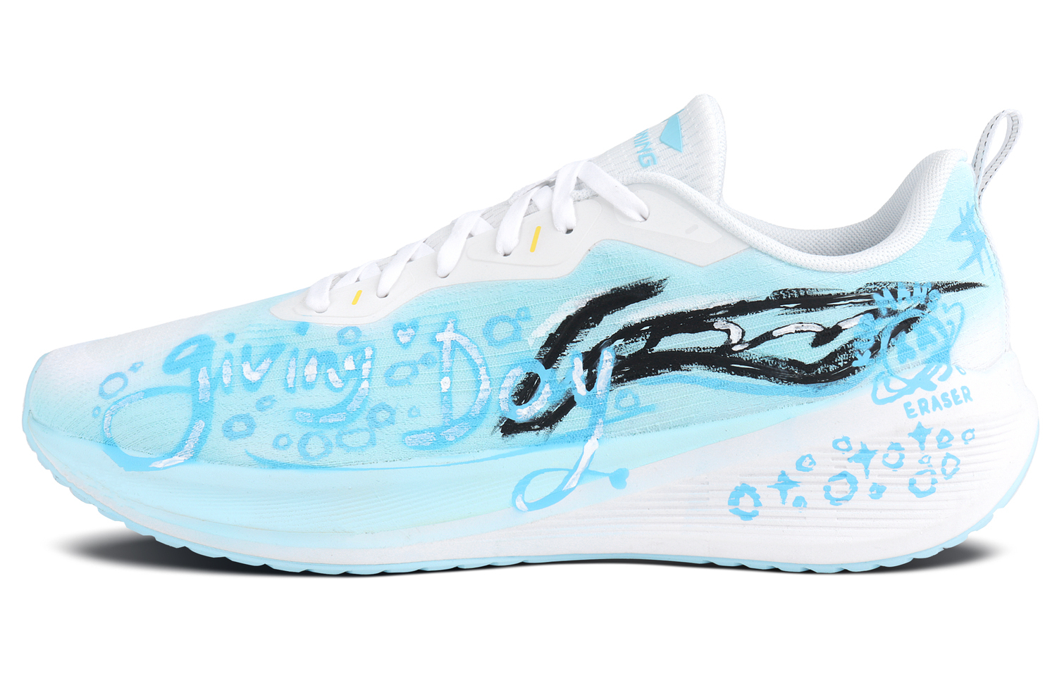 

Мужские повседневные кроссовки для бега Wuyue с амортизацией, противоскользящей подошвой и устойчивостью к истиранию, низкие LINING, синий