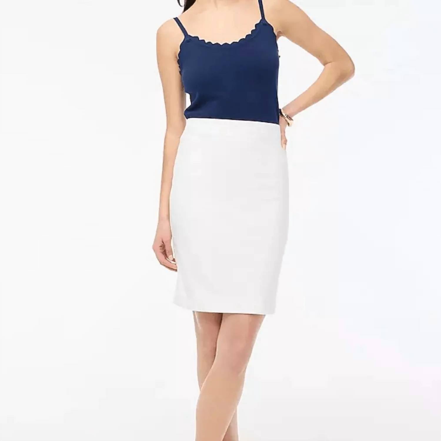 

Юбка-карандаш белого цвета J.Crew