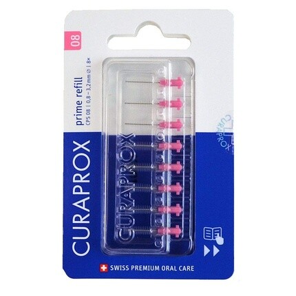 

Curaprox Swiss CPS 08 Prime Refill Межзубные щетки, 8 шт., розовые