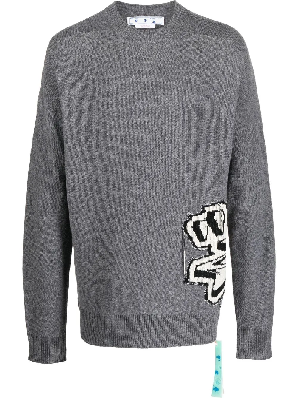 

Джемпер Graffiti крупной вязки OFF-WHITE, серый