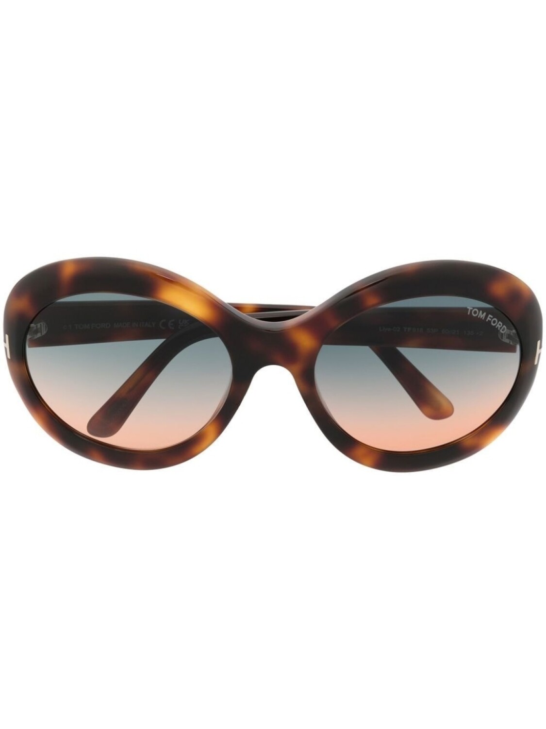 

TOM FORD Eyewear солнцезащитные очки черепаховой расцветки, коричневый