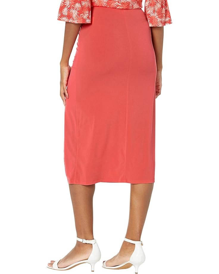 

Юбка Michael Kors Petite Drawstring Ruched Midi Skirt, цвет Sangria