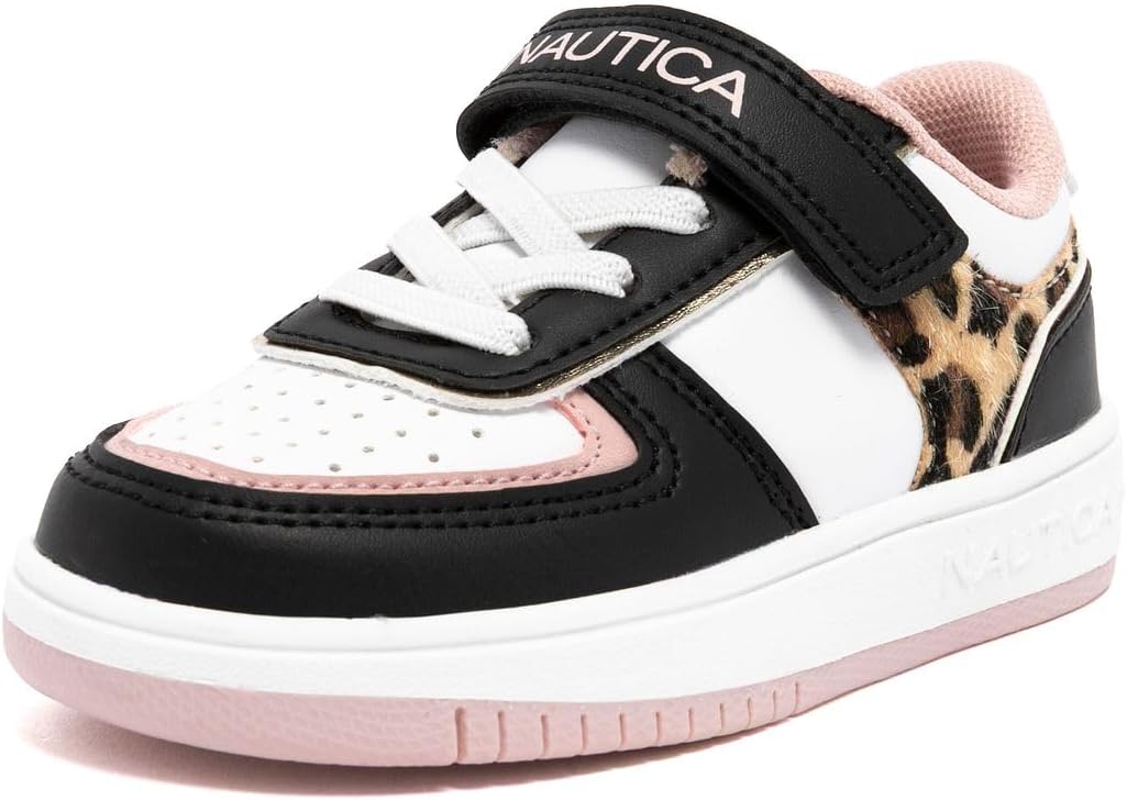 

Кроссовки Nautica для девочек с регулируемым ремешком и эластичными банджи-ремешками, Удобная повседневная обувь (малыши/дети младшего возраста), розовый
