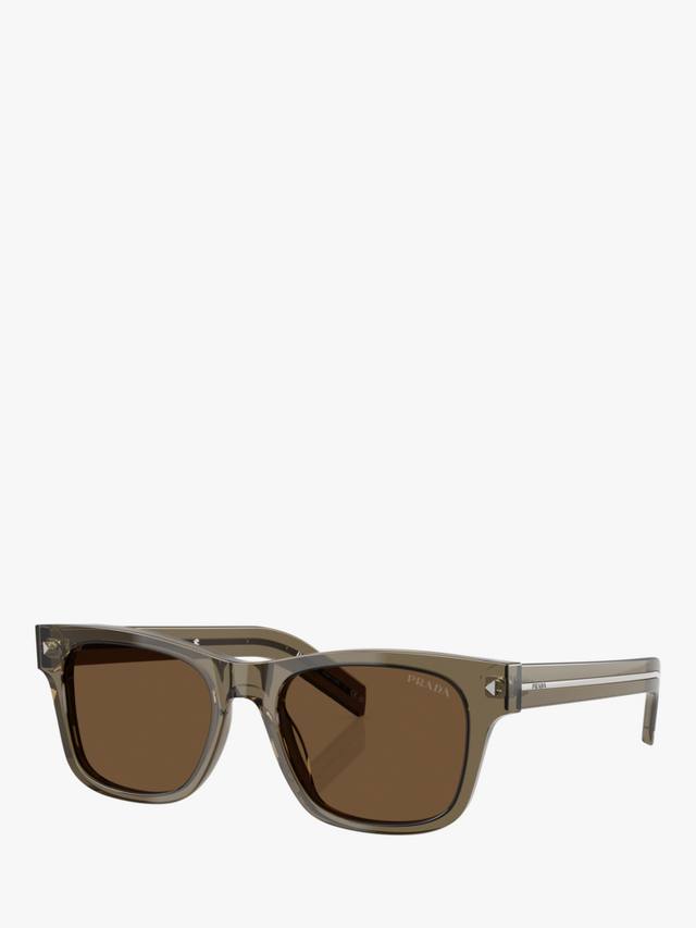 

Мужские прямоугольные солнцезащитные очки pr a17s Prada, цвет Transparent Terra