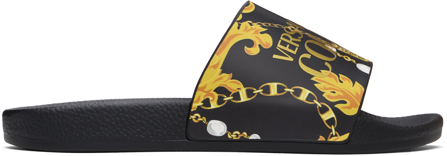 

Шлепанцы для бассейна Black Chain Couture Versace Jeans Couture