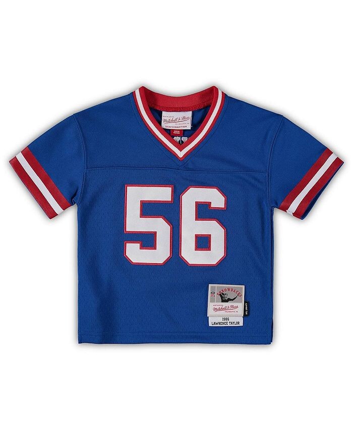 Джерси Лоуренса Тейлора для новорожденных для новорожденных Royal New York Giants 1986, вышедшее на пенсию Джерси Legacy Mitchell & Ness, синий — фото 3