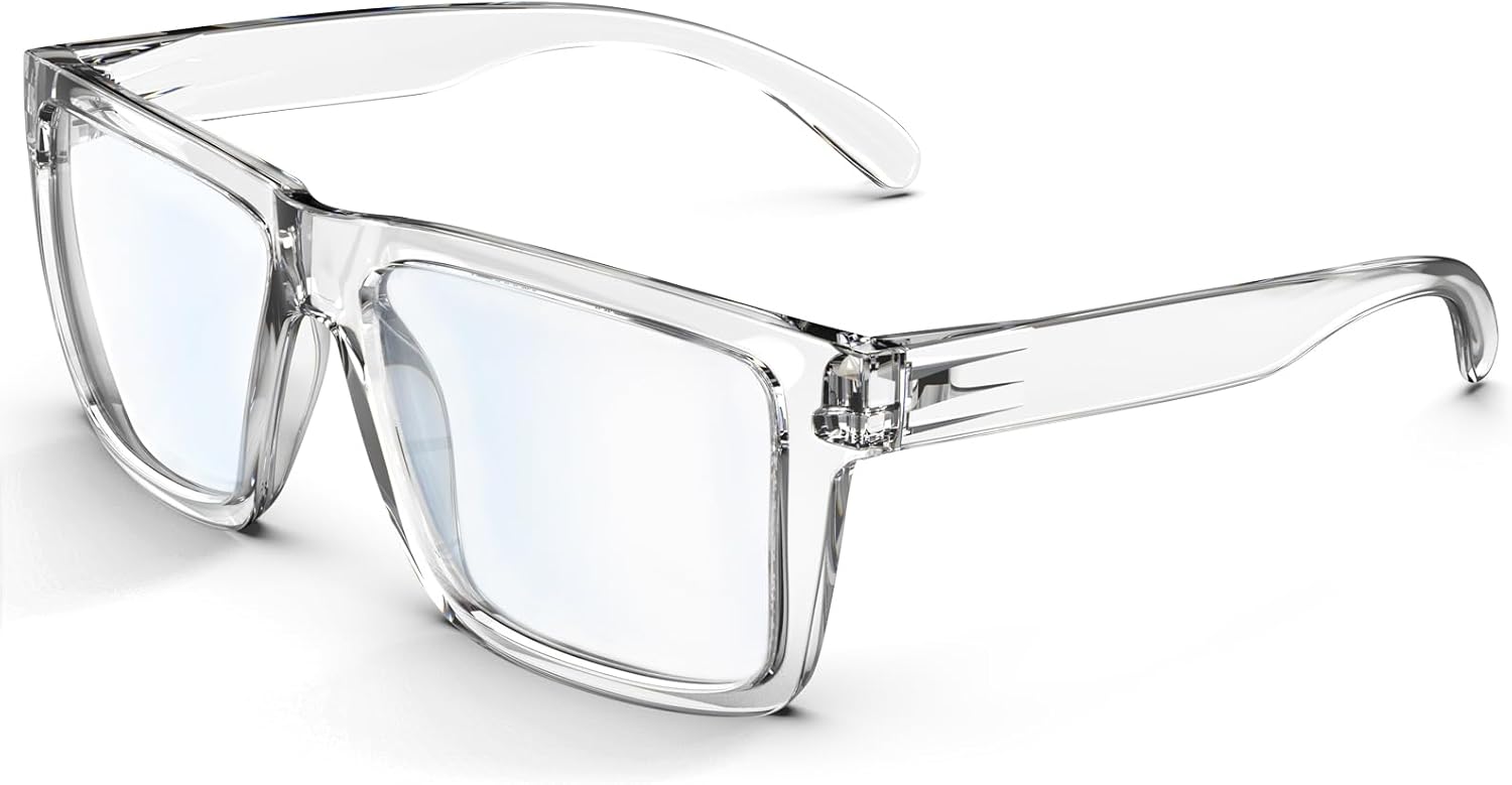 

Солнцезащитные очки MAXJULI XXL размера, двойной размер Extra Large, модель Z87, для мужчин с большой широкой головой, материал TR90, сверхлегкие, защита от УФ-излучения UV400, артикул 8228, Clear Frame