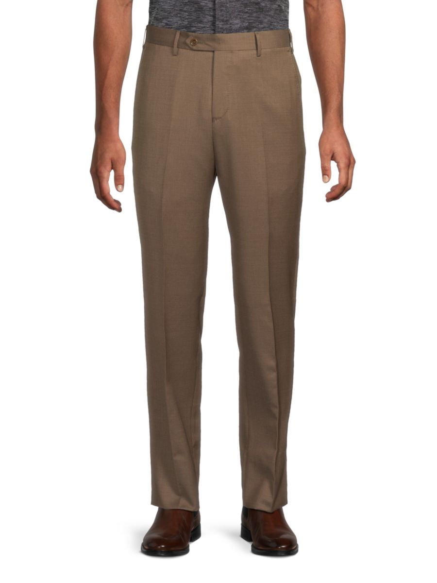 

Плиссированные шерстяные брюки современного кроя Zanella, цвет Dark Beige