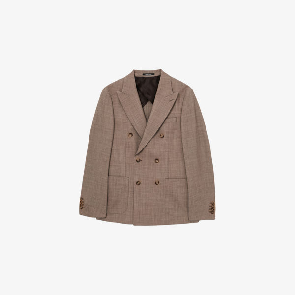 

Блейзер Reiss Belmont двубортный из эластичного материала, коричневый