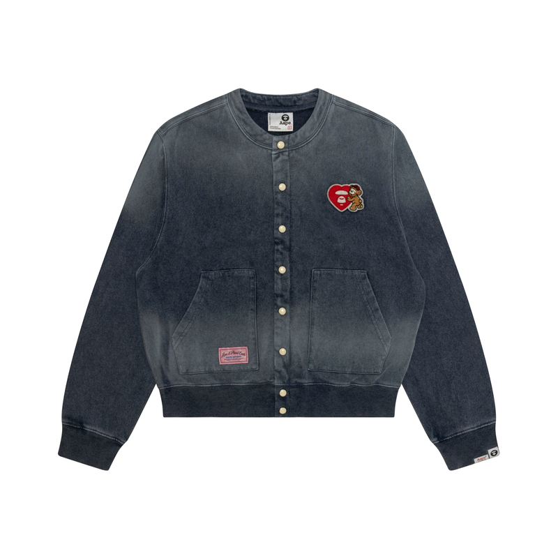 

Свитшот женский кардиган с круглым вырезом Aape, темно-синий nyl