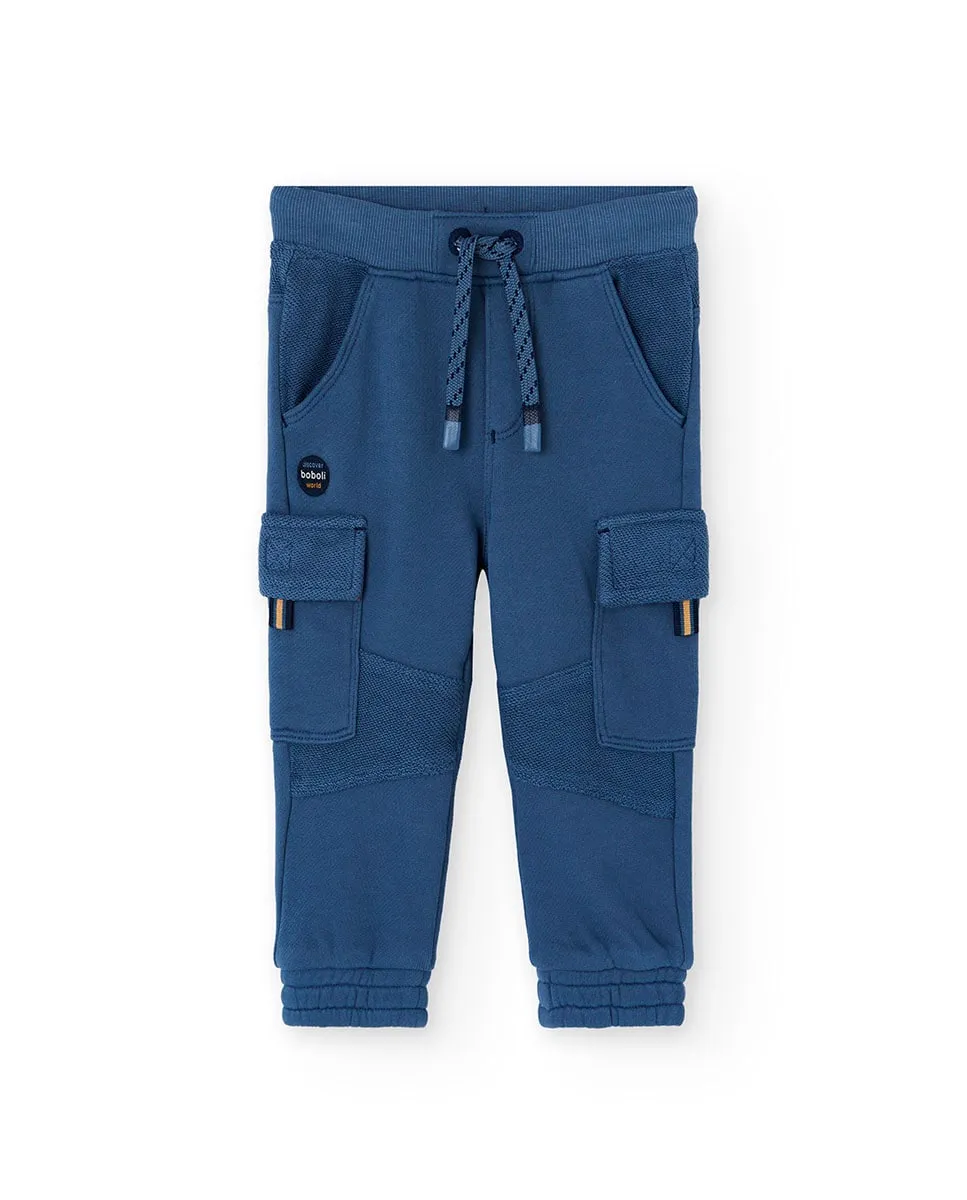 

Детские брюки с пятью карманами и эластичным поясом Boboli, синий