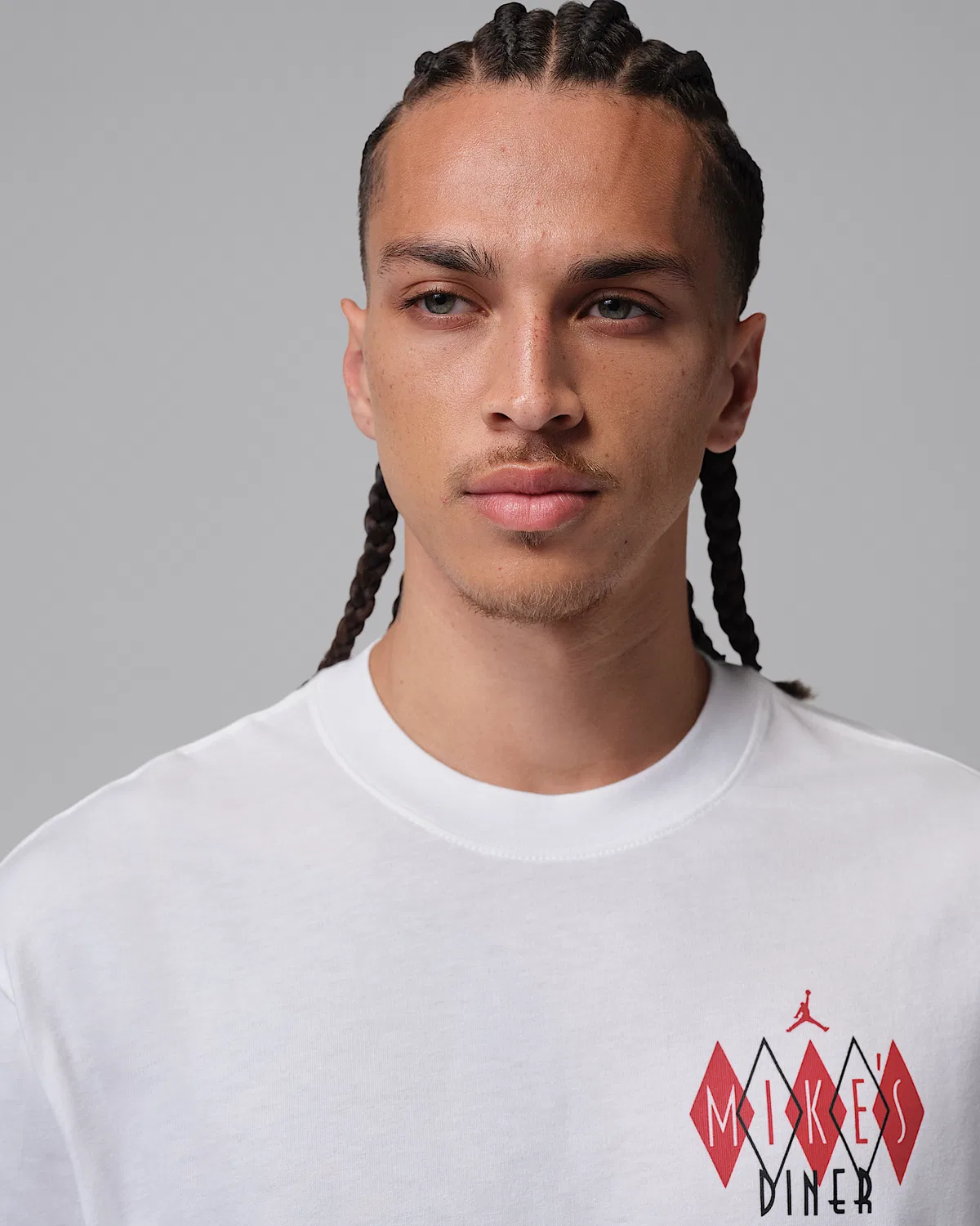 Мужская футболка Jordan, White/Black/University Red — фото 3