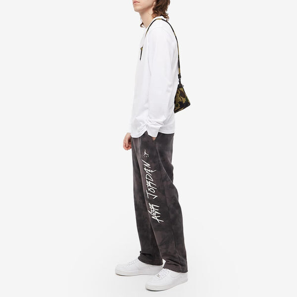 Спортивные штаны Air Jordan Tie Dye Alphabet Lacing Fleece Sports Pants Men's Brown, черный — фото 4