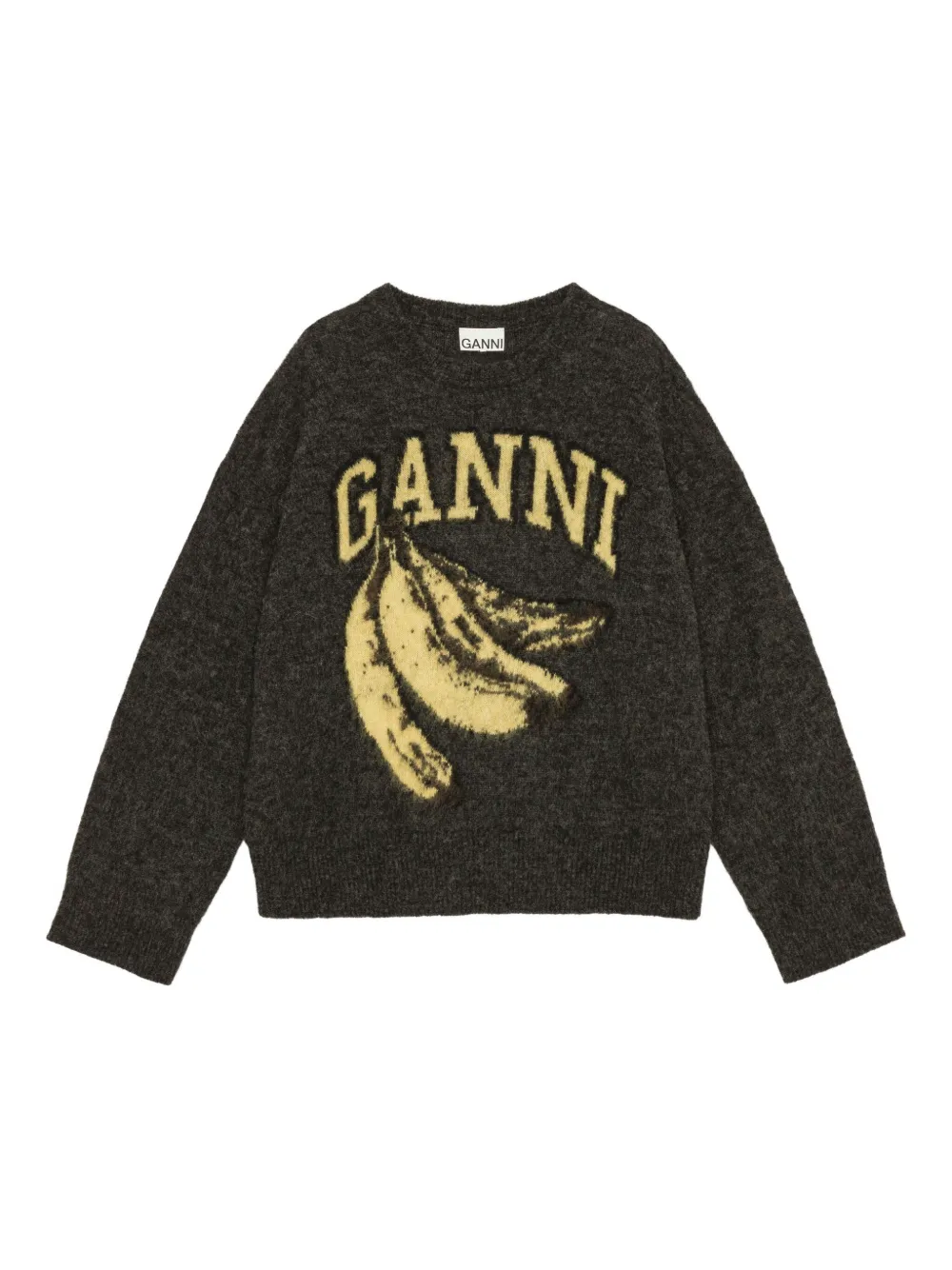 

Джемпер с логотипом GANNI, серый