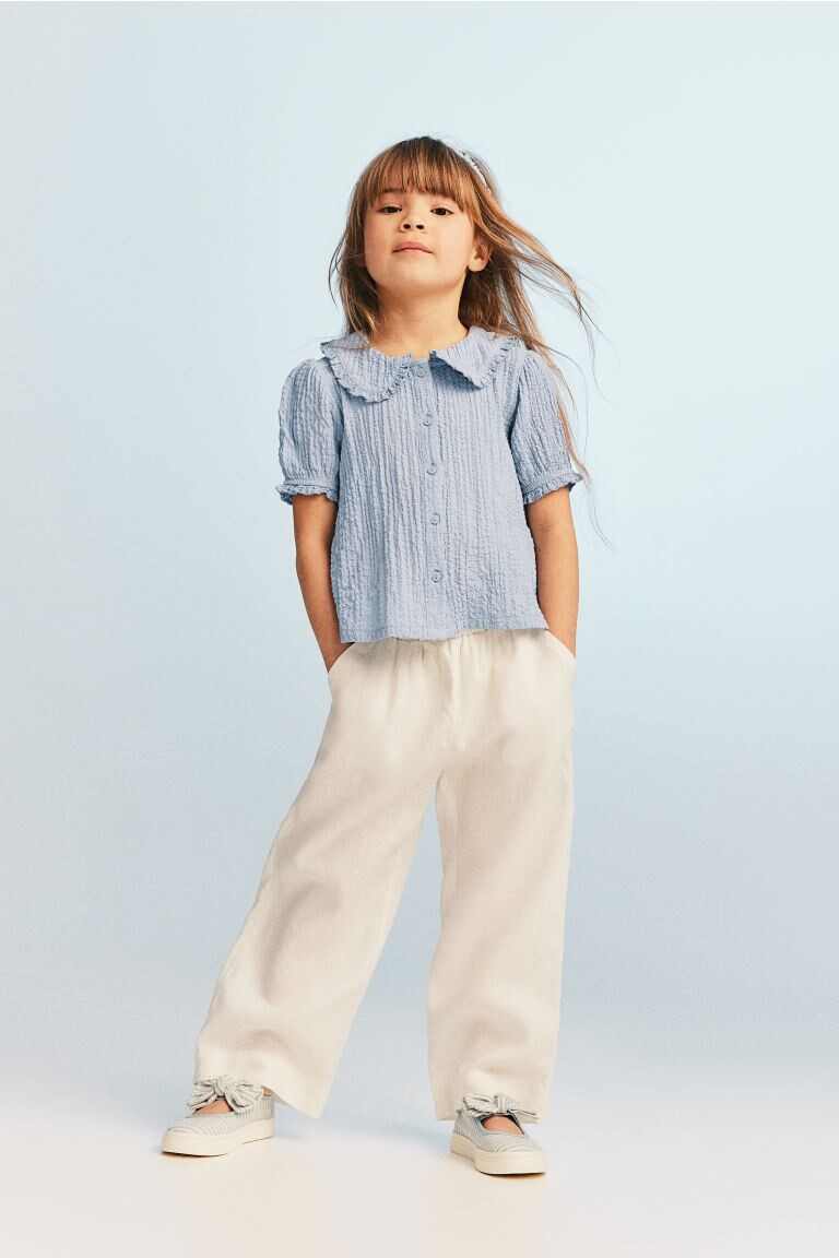 

Блуза с воротником H&M, синий