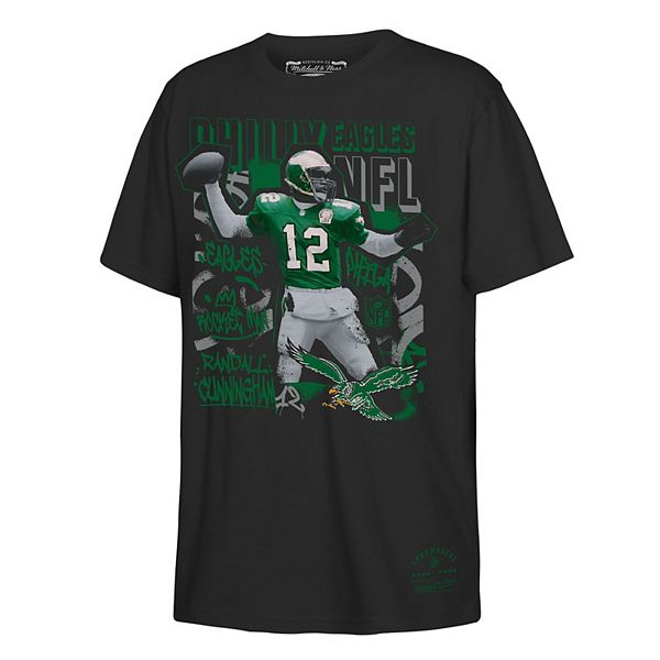 Футболка youth randall cunningham black philadelphia eagles star player Mitchell & Ness — фото 2
