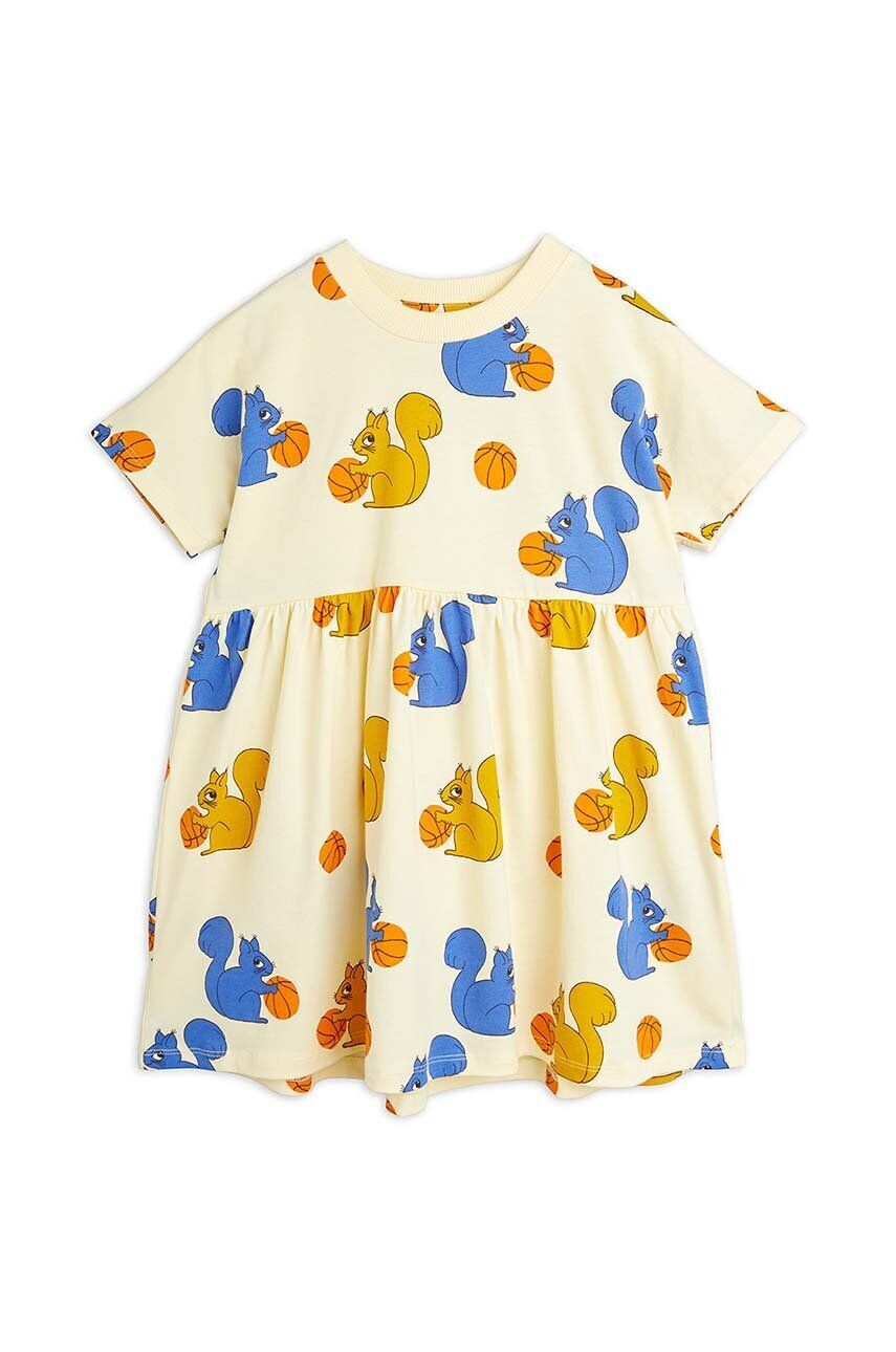 

Мини-платье Rodini из хлопка для девочки Белочки Mini Rodini, желтый