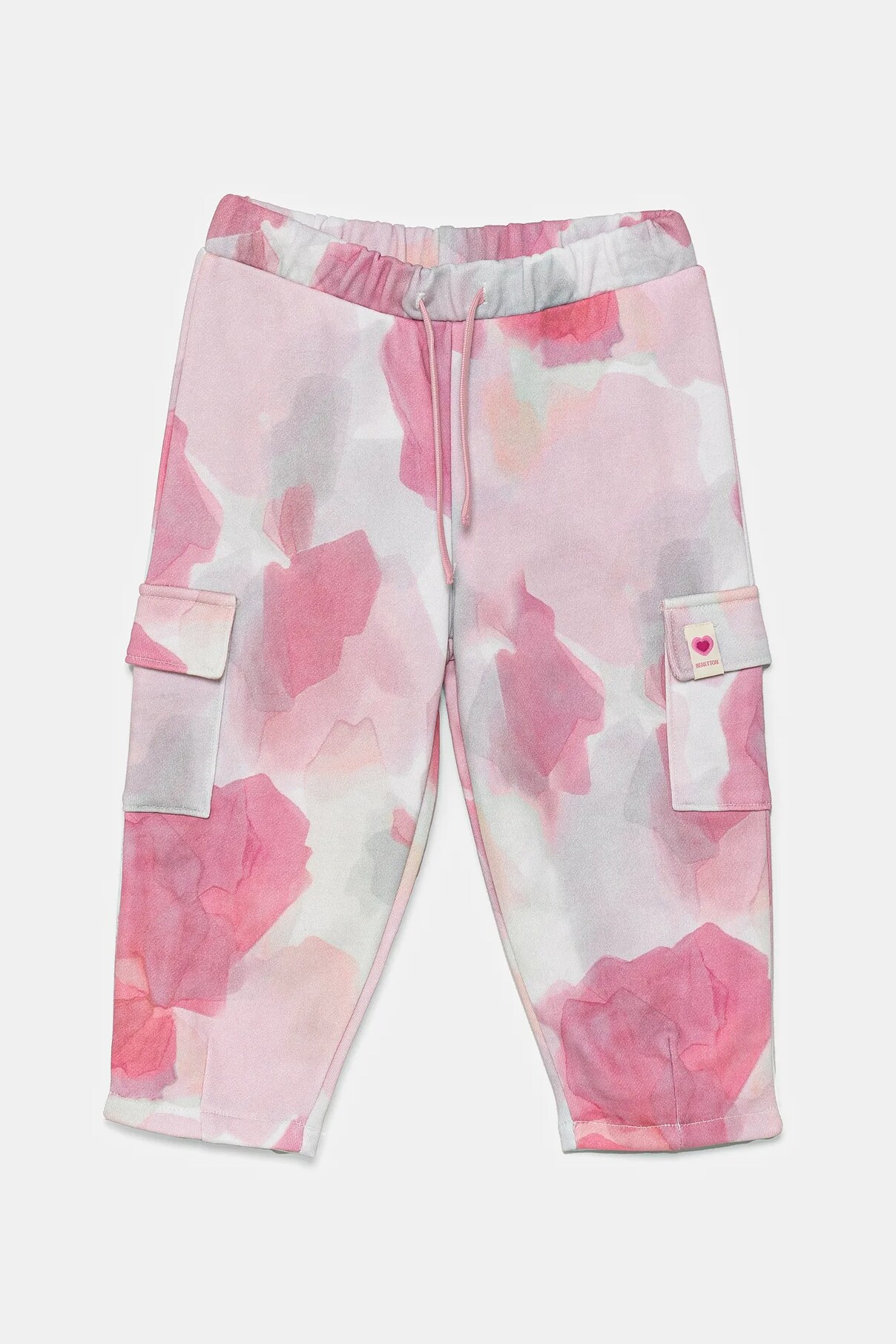 

Детские хлопковые спортивные штаны United Colors Of Benetton, розовый