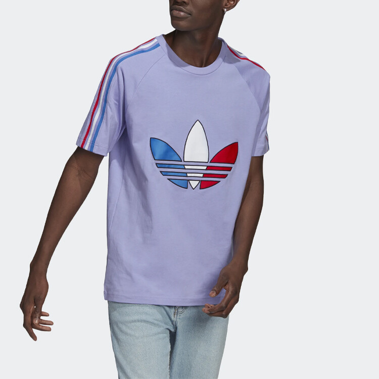 Футболка TRICOL мужская светло-фиолетовая Adidas Originals, светло-фиолетовый — фото 2