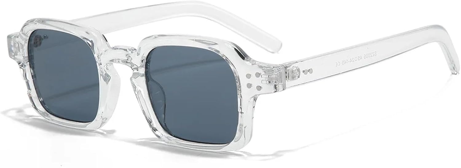 

Популярные солнцезащитные очки для женщин и мужчин, с заклепками, зеленые, панк, синие, солнцезащитные очки с защитой от УФ-излучения UV400, ретро, ​​роскошные очки TKKTLLT, Transparent