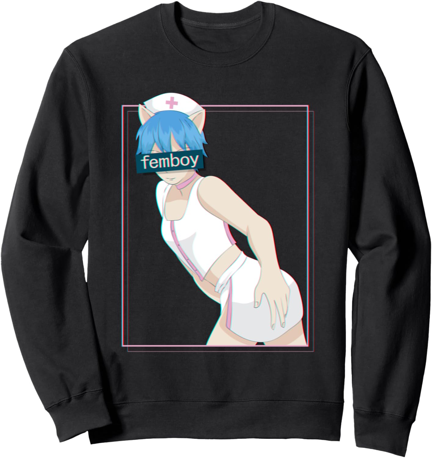 

Толстовка в стиле аниме «Мальчик-медбрат в стиле неко, вейпорвейв» Anime Femboy Crossdressing Clothes, черный