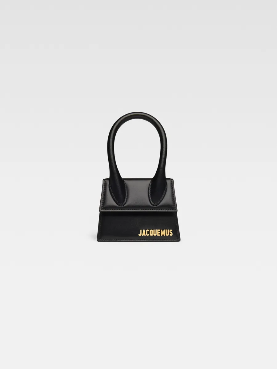 

Фирменная кожаная мини-сумочка Ле Чикито Jacquemus, черный