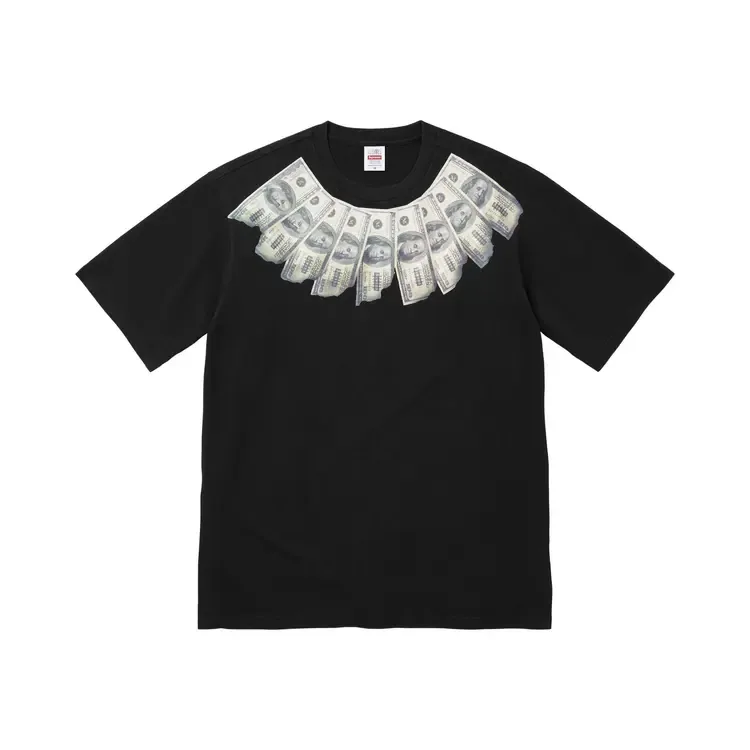 Футболка Supreme x MM6 Maison Margiela Money с коротким рукавом, черная