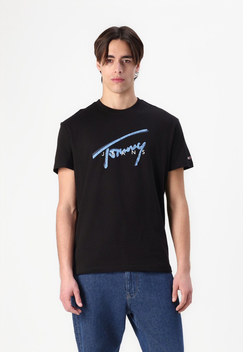 

Футболка с принтом SIGNATURE TEE Tommy Jeans, черный