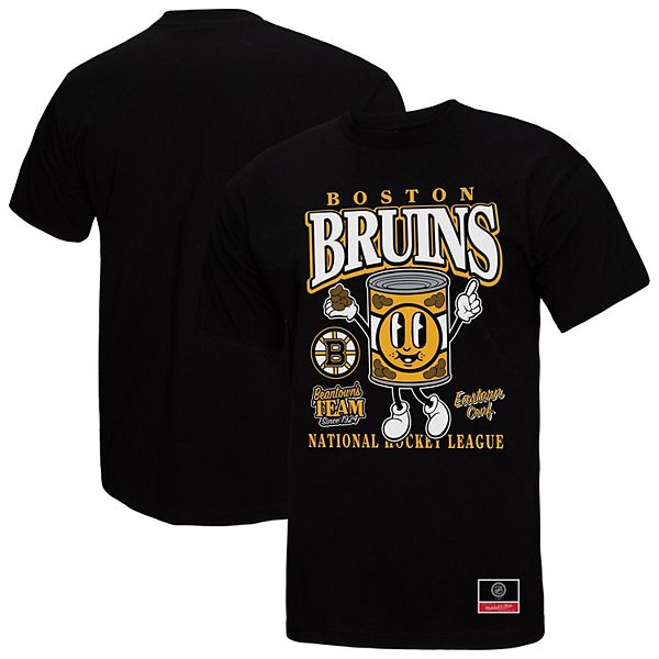 

Мужская черная футболка boston bruins local food Mitchell & Ness
