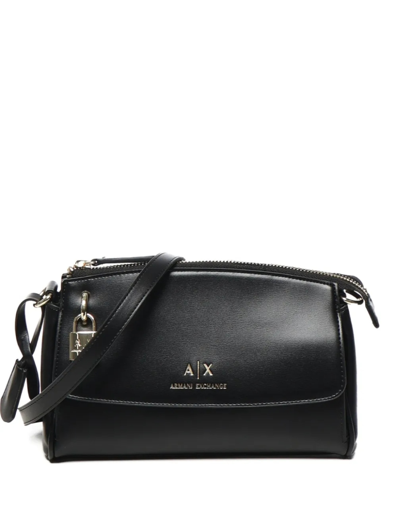 

Сумка Armani Exchange с замком-замком и регулируемым ремешком через плечо, черный