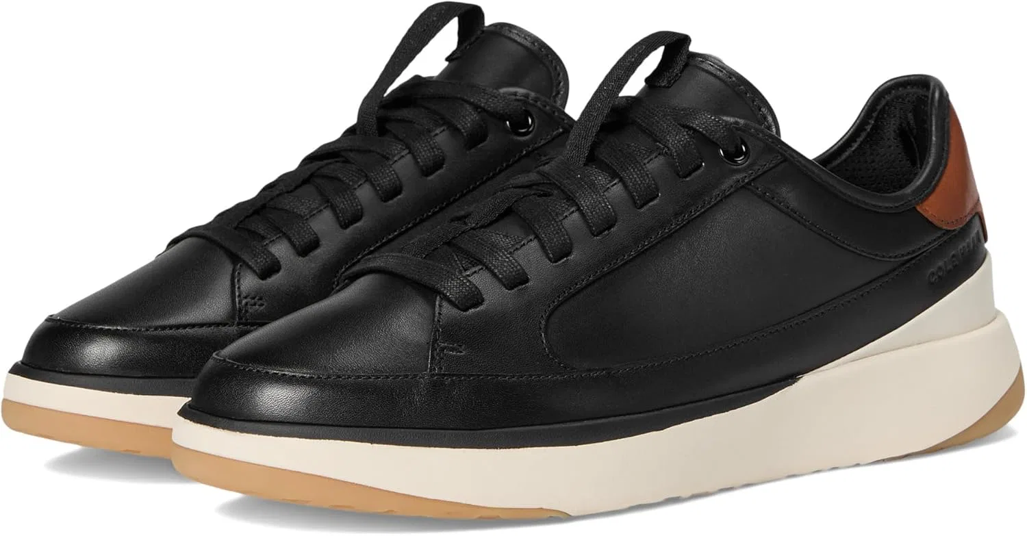 Мужские кожаные кроссовки Cole Haan Grandpro All Day Court, Black Brit Tan Ivory