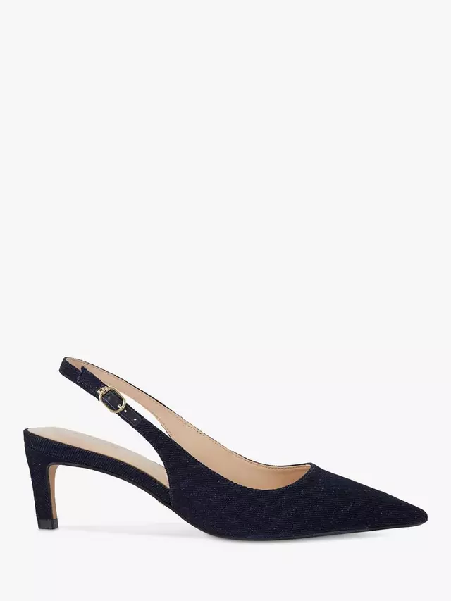 

Туфли-лодочки Dune Celinna Denim Heeled Slingback Pointed, темно-синий