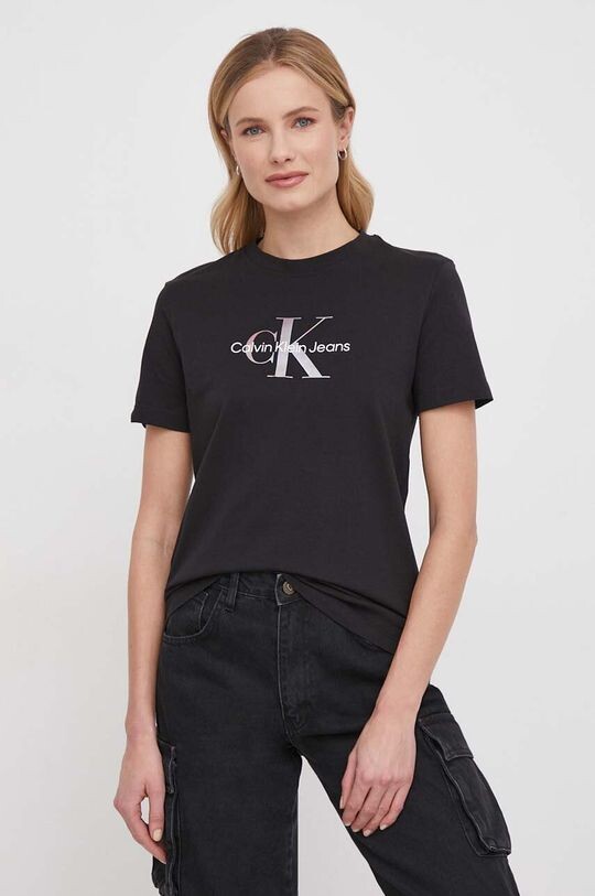 

Хлопковая футболка Calvin Klein Jeans, черный