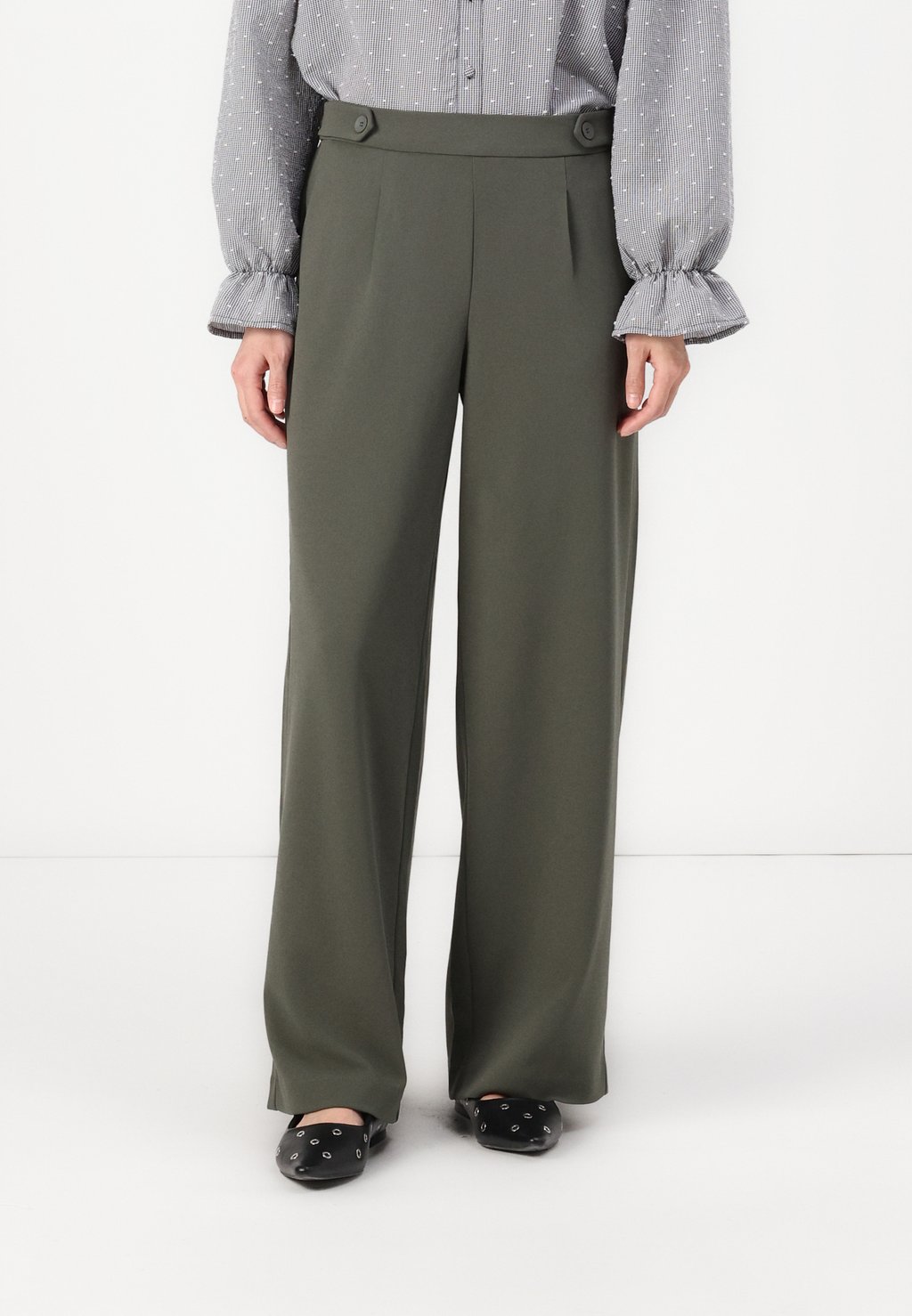 

Брюки ONLCAROLINA LIFE WIDE PANT ONLY, темно-зеленый