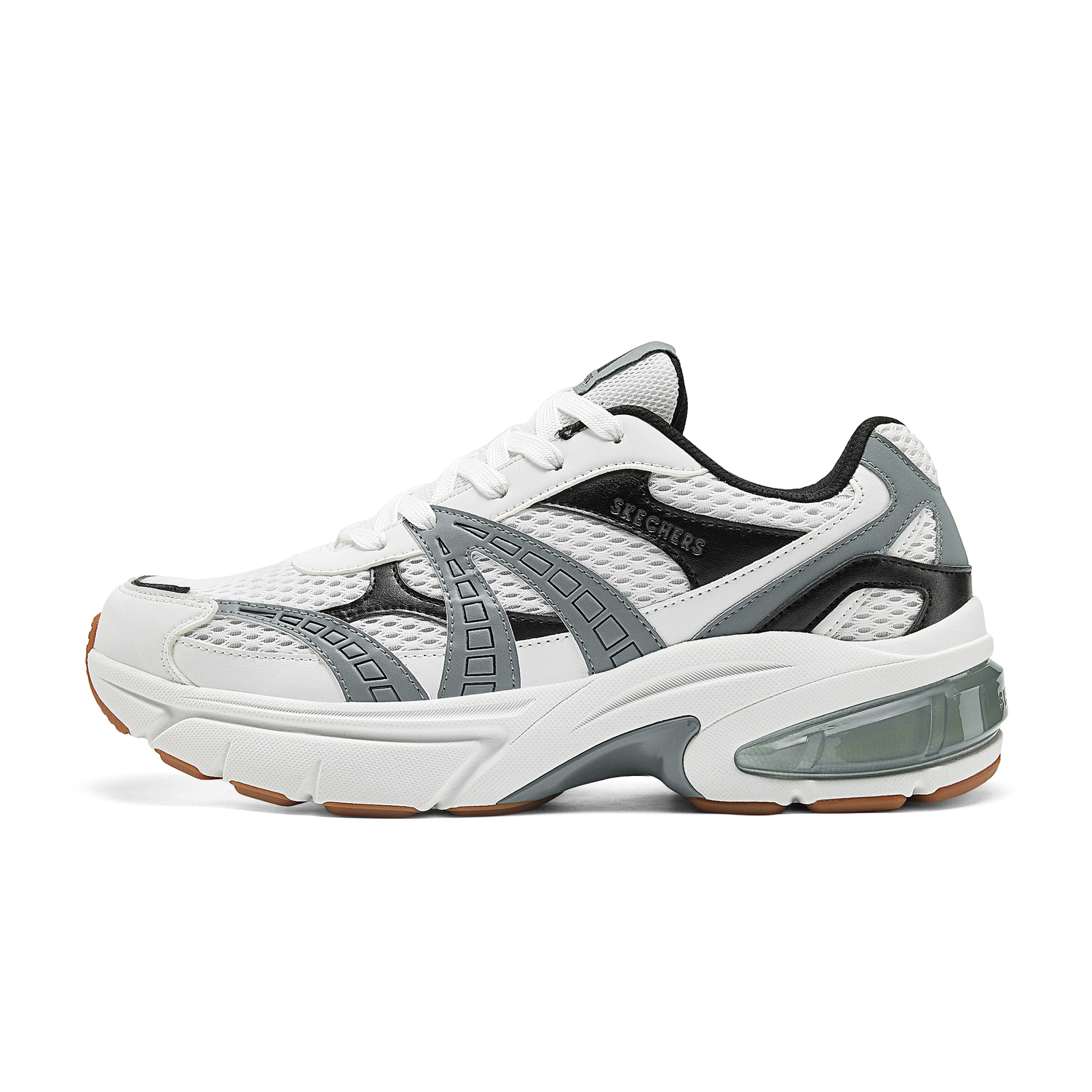 

Кроссовки мужские низкие бело-серые Skechers