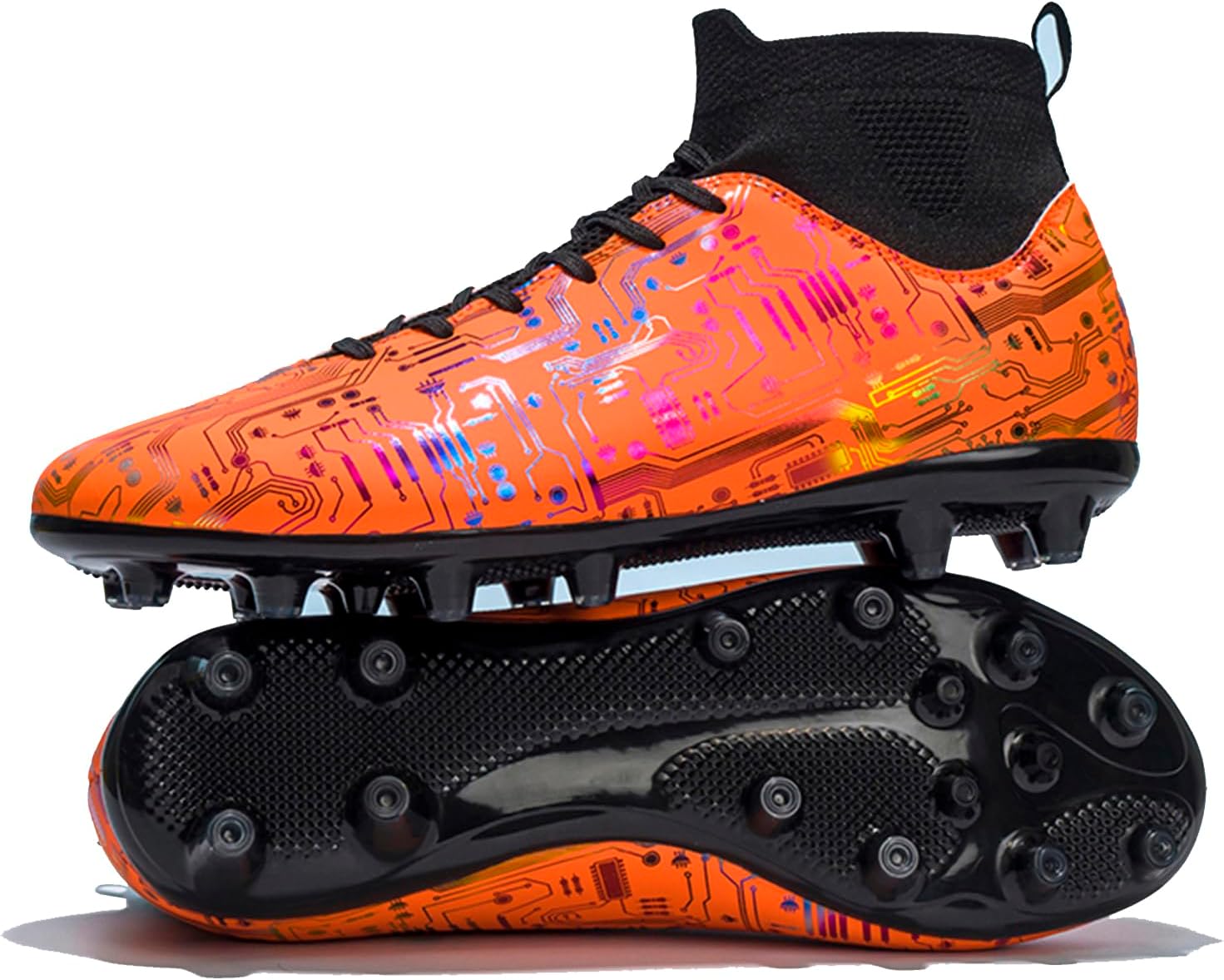 

Кроссовки для футбола для взрослых унисекс для улицы, мужские тренировочные бутсы для футбольного поля, женские легкие кроссовки для зала Fdskwky, оранжевый